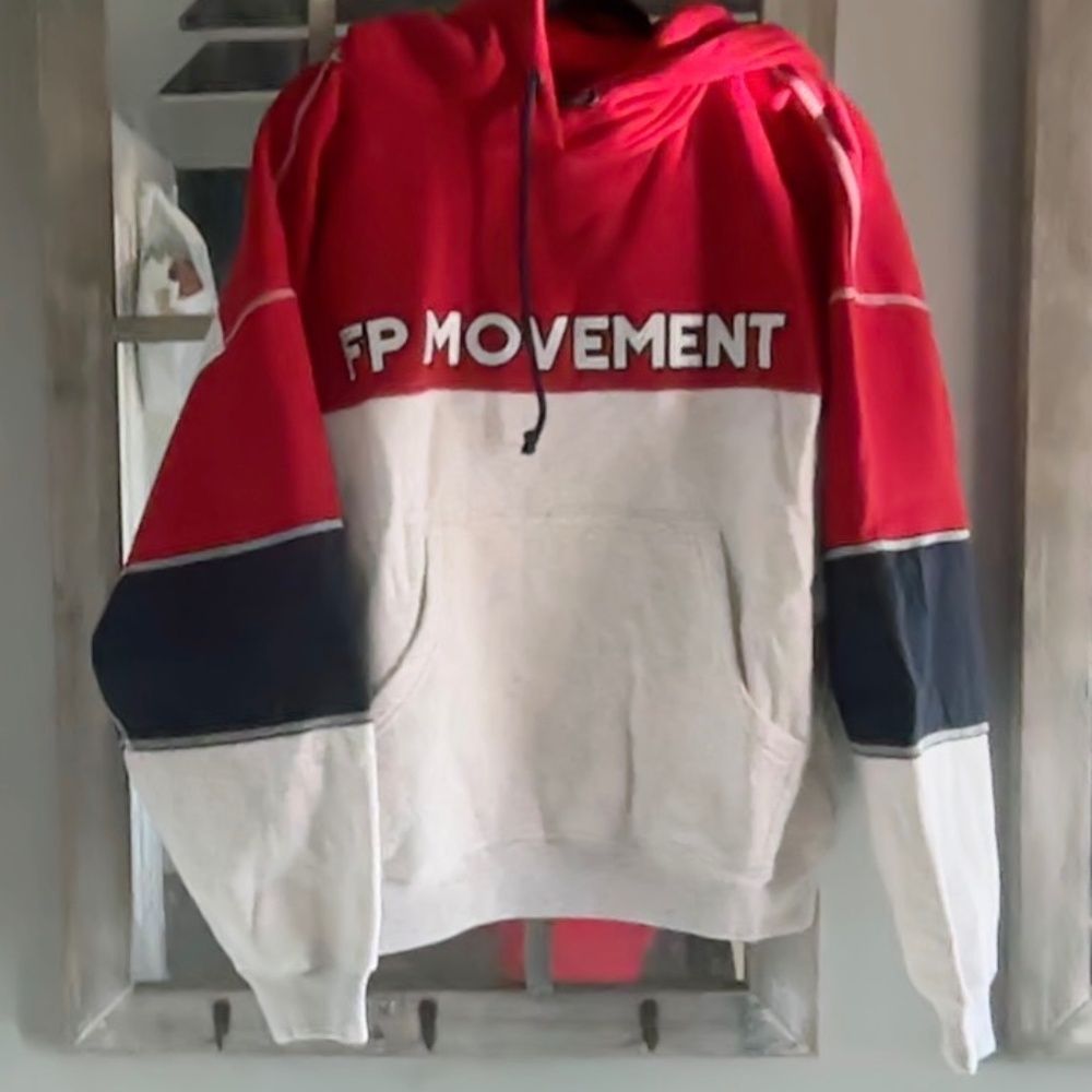 NWT FP MOVEMENT COLORBLOCK LOGO HOODIE - Picture 14 of 16
